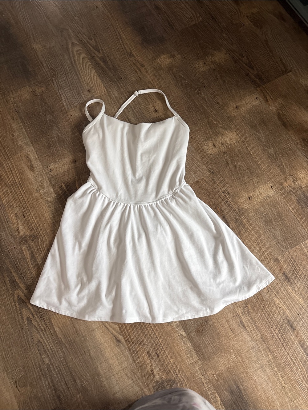 Gilly Hicks White Spaghetti Strap athletic dress
